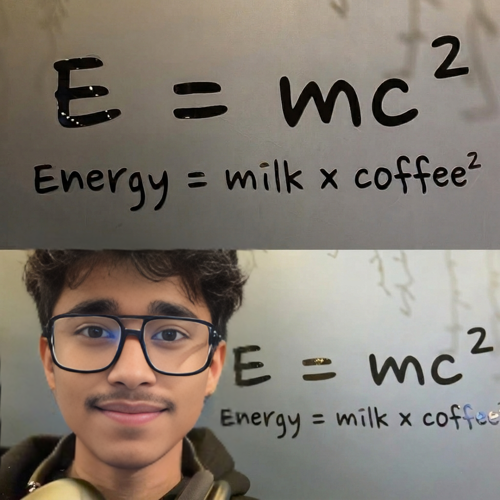 E = mc² — Energy = Milk × Coffee²
